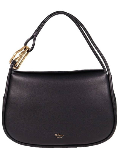 Silky Calf Link Leather Shoulder Bag Black - MULBERRY - BALAAN 2