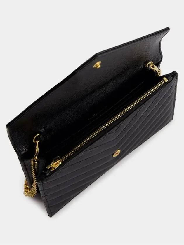 Women's Logo Envelope Chain Long Wallet Black - SAINT LAURENT - BALAAN 6