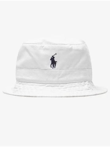 Cotton Chino Bucket Hat White - POLO RALPH LAUREN - BALAAN 1