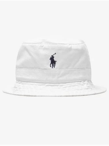 Cotton Chino Bucket Hat White - POLO RALPH LAUREN - BALAAN 1