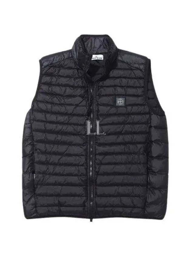 Loom Woven Chambers Recycled Nylon Down Padding Vest Navy - STONE ISLAND - BALAAN 2