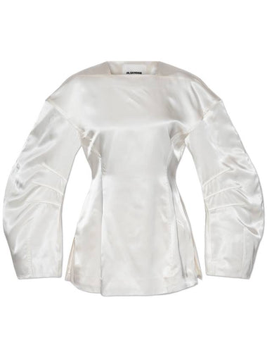 JIL SANDER Shimmering Top, Women's, White - JIL SANDER - BALAAN 1