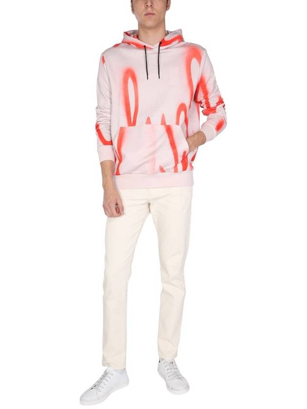 Men's Spray Print Hooded White - PAUL SMITH - BALAAN 3