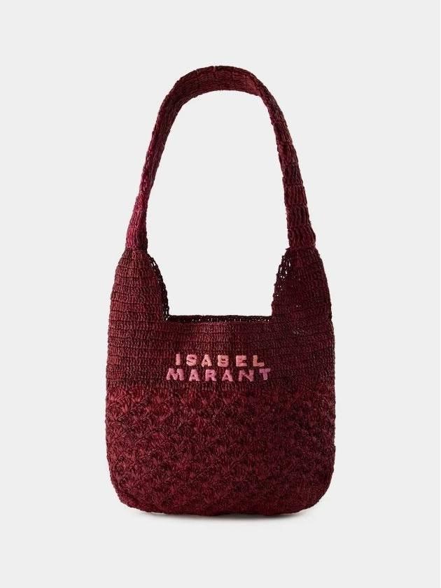 Praia Raffia Small Tote Bag Purple Women s - ISABEL MARANT - BALAAN 5