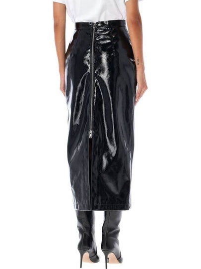 Msgm Patent Leather Midi Skirt - MSGM - BALAAN 2