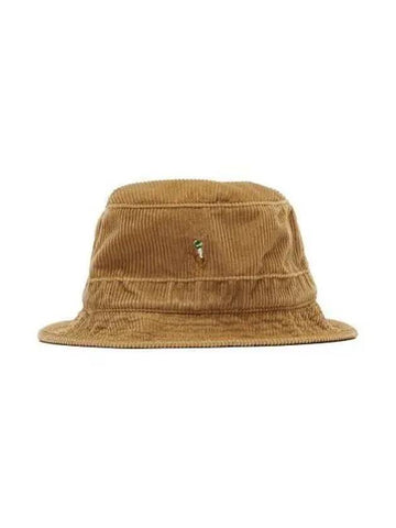 corduroy bucket hat brown - POLO RALPH LAUREN - BALAAN 1