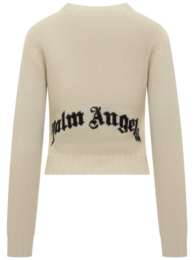 23 FW Logo Embroidery Sweater PWHE051C99KNI0010310 - PALM ANGELS - BALAAN 3