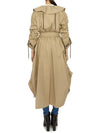 Trench Coat with Ruffles Beige Cotton Gabardine - DIOR - BALAAN 6