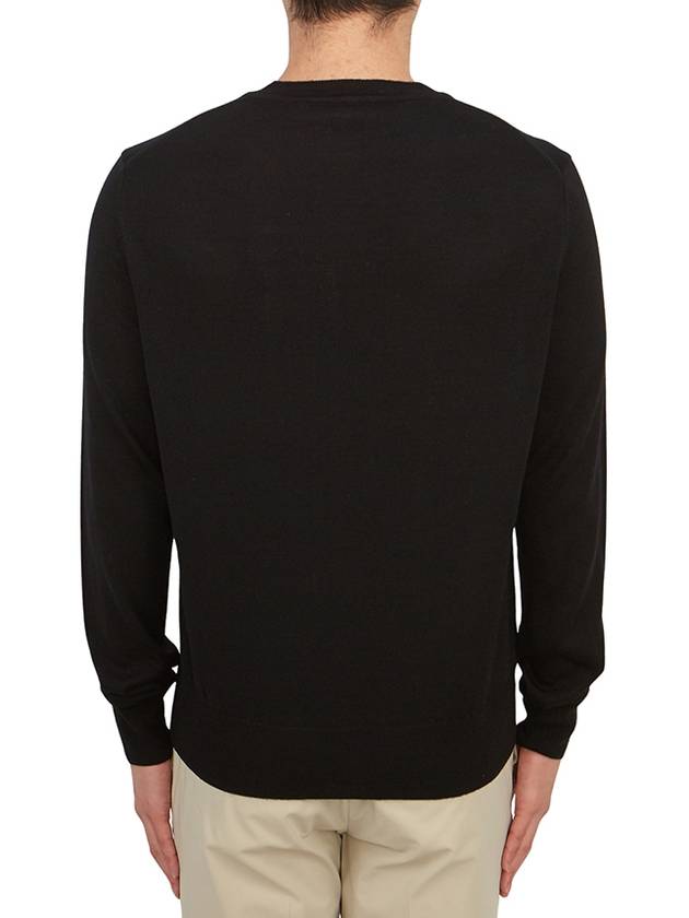 Logo Embroided Merino Wool Knit Top Black - VIVIENNE WESTWOOD - BALAAN 4