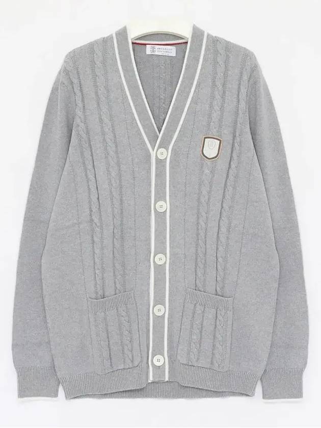 Button Cardigan Grey - BRUNELLO CUCINELLI - BALAAN 3