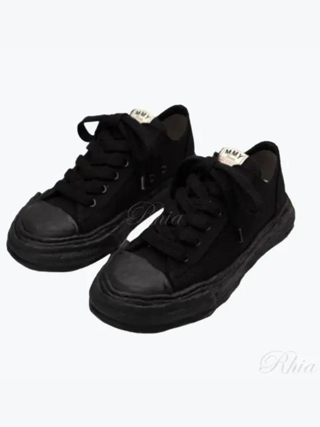 A11FW702 BLK Peterson OG Sole Canvas Low Top Sneakers - MIHARA YASUHIRO - BALAAN 1