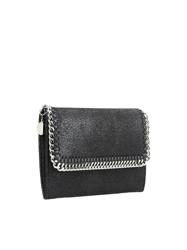 silver Falabella Continental long wallet black - STELLA MCCARTNEY - BALAAN 3