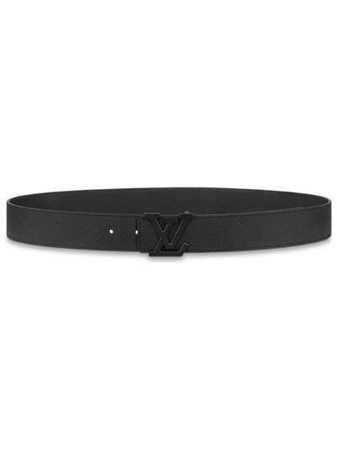 LV Aerogram 35MM Leather Belt Black - LOUIS VUITTON - BALAAN 1