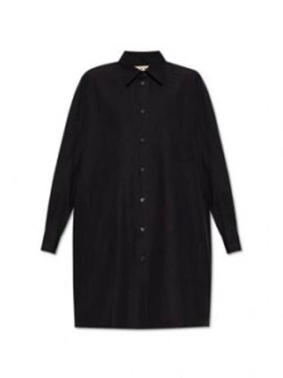 Women's Cotton Shirt Midi Dress Black - MARNI - BALAAN 2