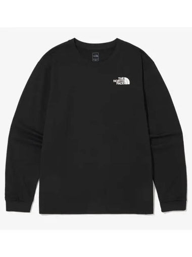 The North Face KIDS Traveler Long Sleeve Round Tee NT7TQ02T BLK - THE NORTH FACE - BALAAN 1