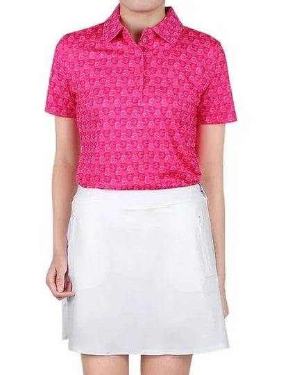 Women's Mini GS Jersey Short Sleeve Polo Shirt Pink - G/FORE - BALAAN 2