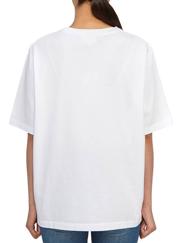 Handwriting Logo Cotton Short Sleeve T-Shirt White - MAISON KITSUNE - BALAAN 4