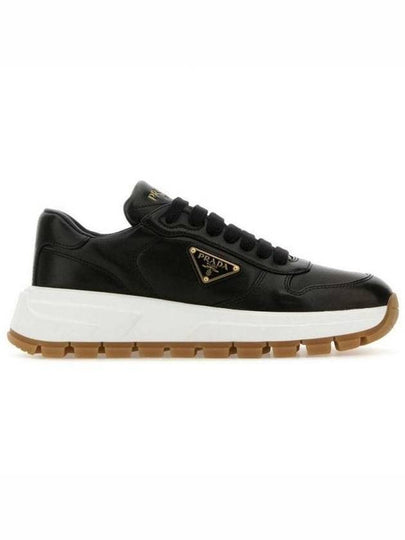 Triangle Logo Low Top Sneakers Black - PRADA - BALAAN 2