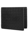 Intrecciato Weaving Half Wallet Black - BOTTEGA VENETA - BALAAN 3