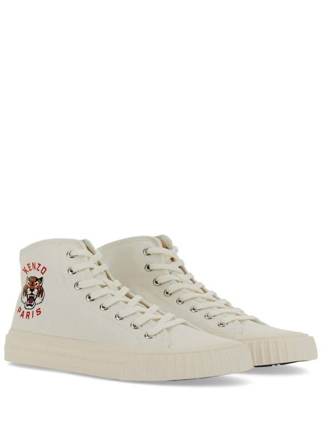 Women's Foxy Canvas High Top Sneakers White - KENZO - BALAAN 3