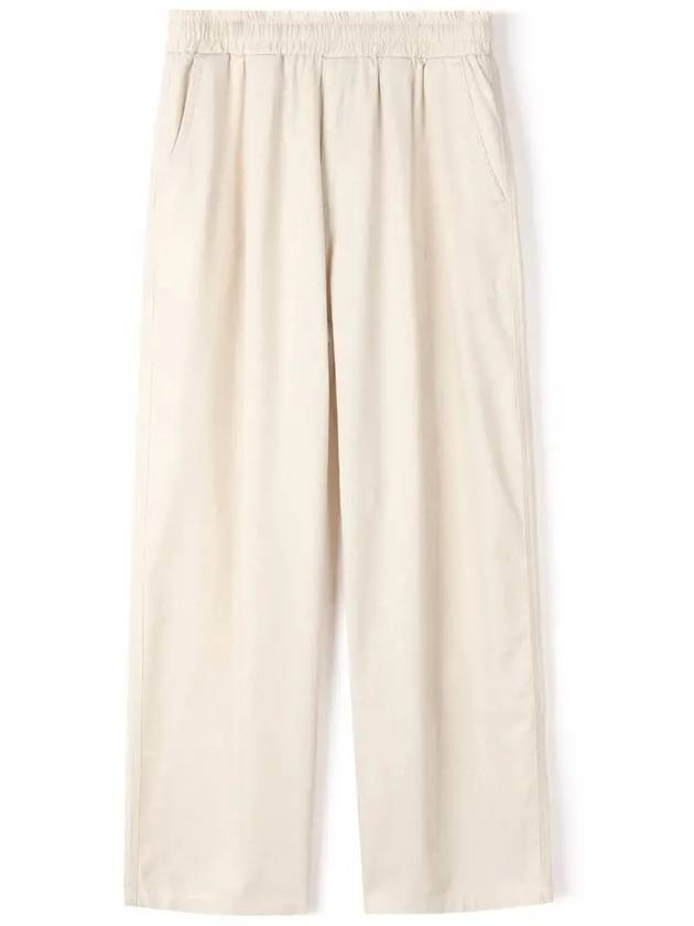 One tuck linen wide pants natural - INDUST - BALAAN 1