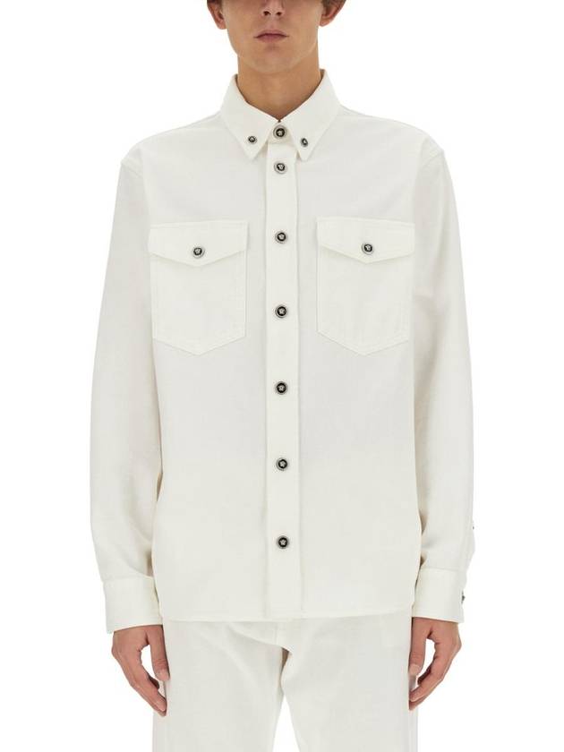 Long Sleeve Shirt 1013887 1A100321D110 White - VERSACE - BALAAN 2