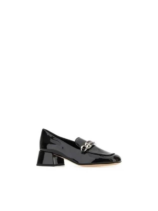 Women's Logo Patent Leather Pumps Black - MIU MIU - BALAAN 3