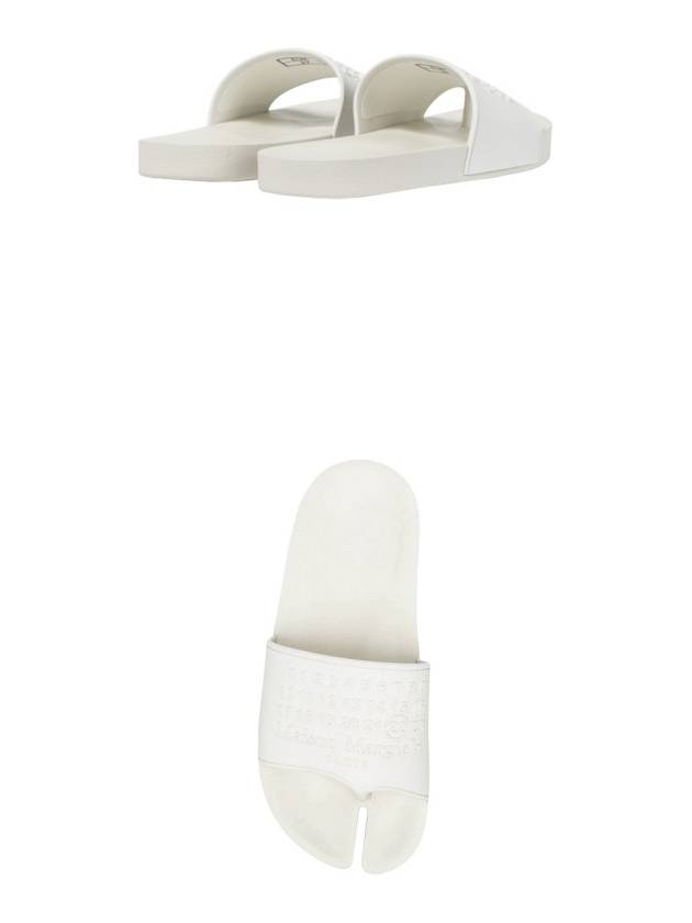 Embossed Logo Tabi Slippers White - MAISON MARGIELA - BALAAN 6