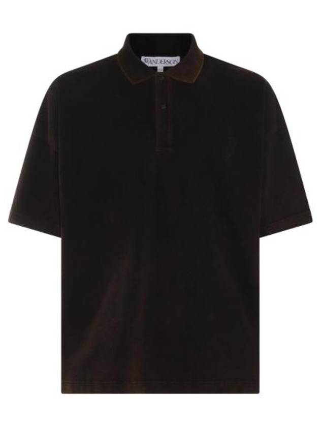 Anchor Embroidery Polo Shirt Dark Brown - JW ANDERSON - BALAAN 2