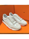 Men's Trail Sneakers Calfskin Multicolor White Orange - HERMES - BALAAN 5