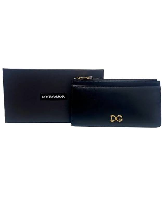 DG Logo Zipper Long Wallet Black - DOLCE&GABBANA - BALAAN 5