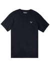 Embroidered Logo Essential Sports Short Sleeve T-Shirt Black - BARBOUR - BALAAN 9