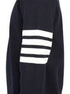 4 Bar Armband Milano Stitch Knit Top Navy - THOM BROWNE - BALAAN 9