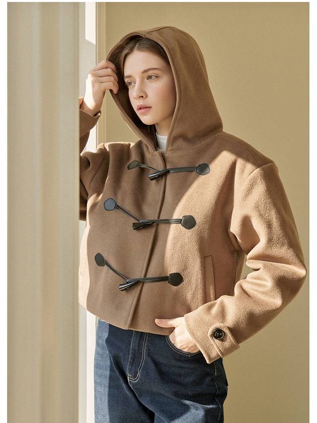 Women's Ender Toggle Short Coat Brown - MICANE - BALAAN 4