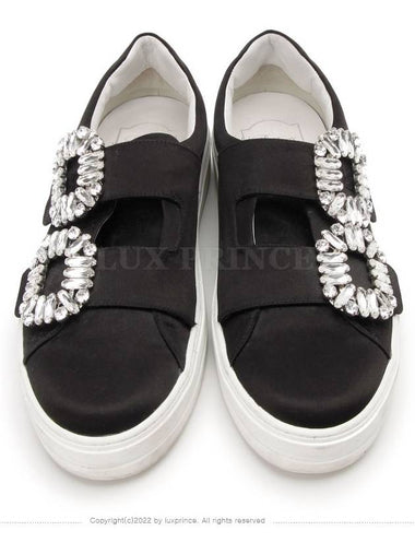 Double Tre Vivier Satin Sneakers Black 1229hva - ROGER VIVIER - BALAAN 1