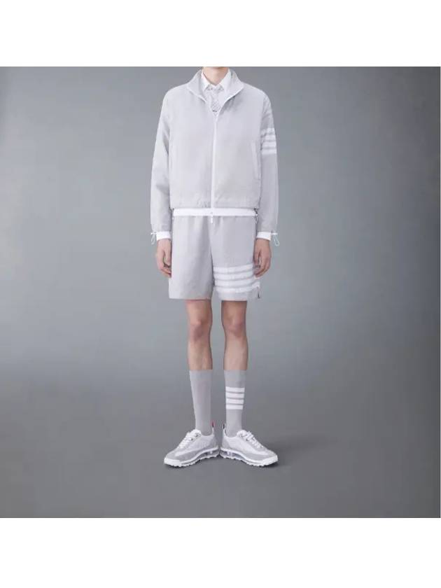 4 Bar Stripe Track Shorts Grey - THOM BROWNE - BALAAN 4