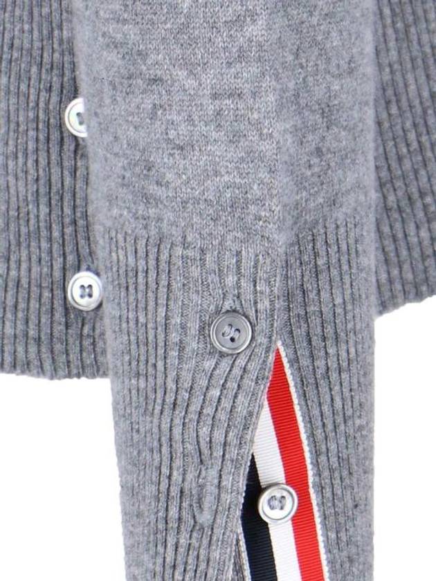 Diagonal Classic Cashmere Knit Top Light Grey - THOM BROWNE - BALAAN 5