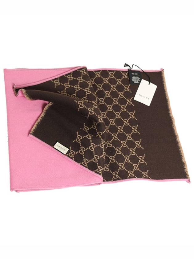 GG Reversible Wool Muffler Pink - GUCCI - BALAAN 2