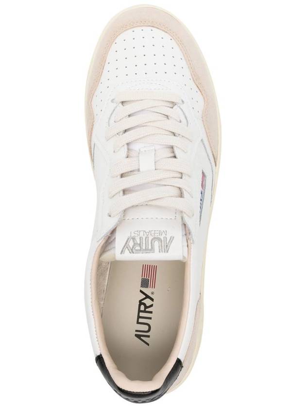 Medalist Leather Suede Black Tab Low Top Sneakers White - AUTRY - BALAAN 5