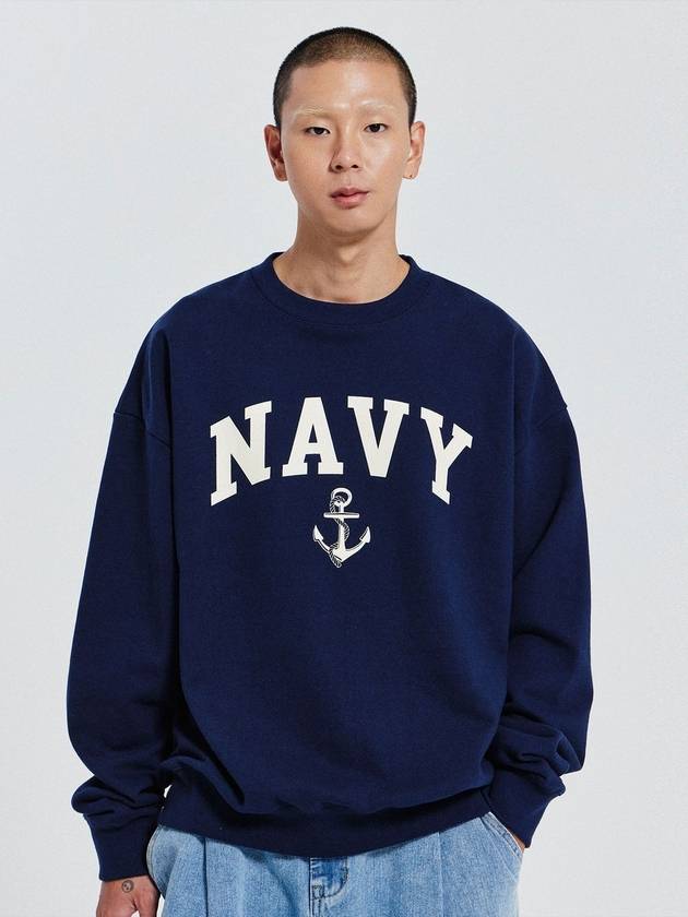 V Heavy Sweat Navy Sweatshirt Navy - DE GRAND MATIN - BALAAN 1