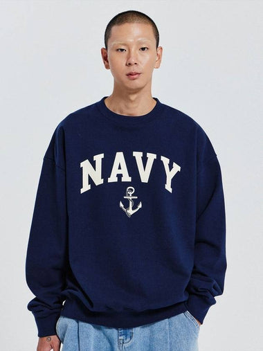 V Heavy Sweat Navy Sweatshirt Navy - DE GRAND MATIN - BALAAN 1