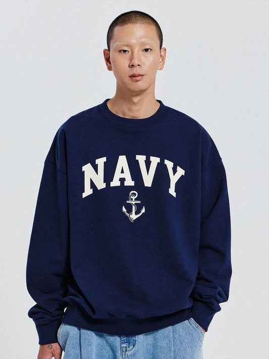 V Heavy Sweat Navy Sweatshirt Navy - DE GRAND MATIN - BALAAN 2