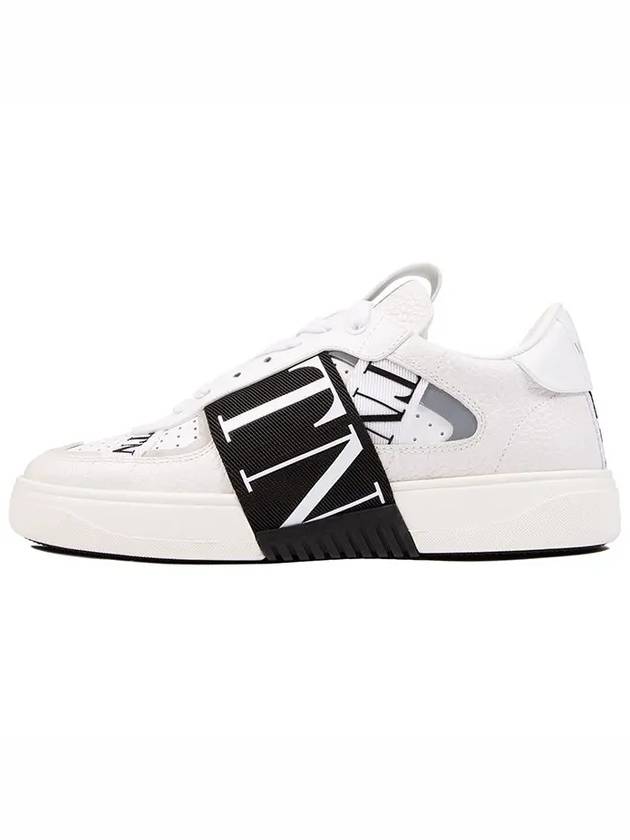 Logo Band VL7N Calfskin Low Top Sneakers Black White - VALENTINO - BALAAN 3