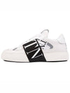 Logo Band VL7N Calfskin Low Top Sneakers Black White - VALENTINO - BALAAN 3