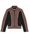 J-Blink Color Block Biker Jacket Black Brown - DIESEL - BALAAN 1