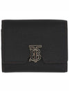 Monogram Motif Grainy Leather Folding Wallet Black - BURBERRY - BALAAN 2