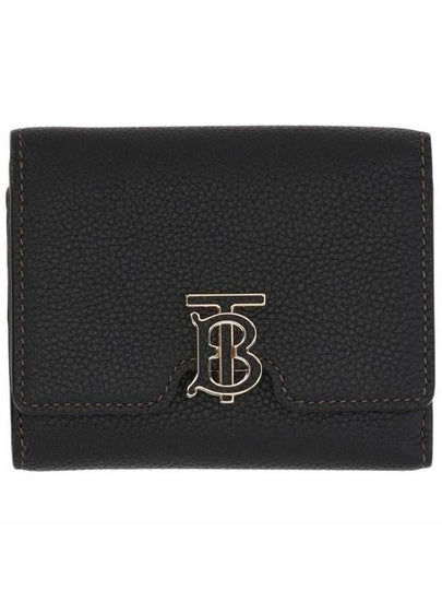 Monogram Motif Grainy Leather Folding Wallet Black - BURBERRY - BALAAN 2