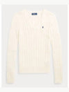 Women's Embroidered Logo Knit Top Cream - POLO RALPH LAUREN - BALAAN 2