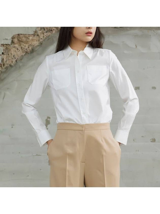 Flare Two-Pocket Shirt White - RS9SEOUL - BALAAN 1