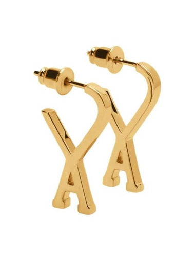 De Coeur Small Hoop Earrings Gold - AMI - BALAAN 1